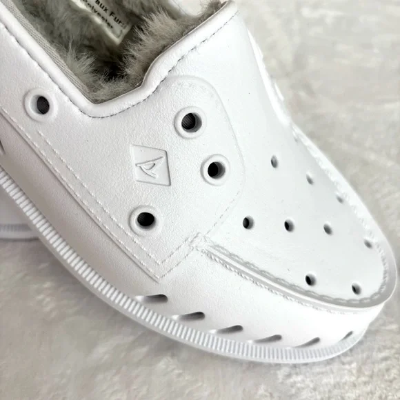 SPERRY Authentic Original Float Cozy Slip-On White Boat Shoe--NEW--8 - Picture 5 of 16